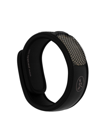 Bracelet Anti Moustique Rechargeable Noir, 1 bracelet et 2 recharges