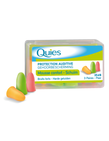 Protection Auditive en Mousse Fluo - 3 Paires