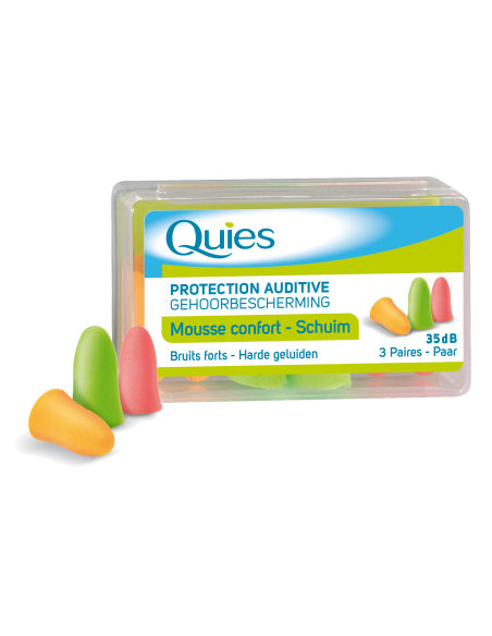 Protection Auditive en Mousse Fluo - 3 Paires