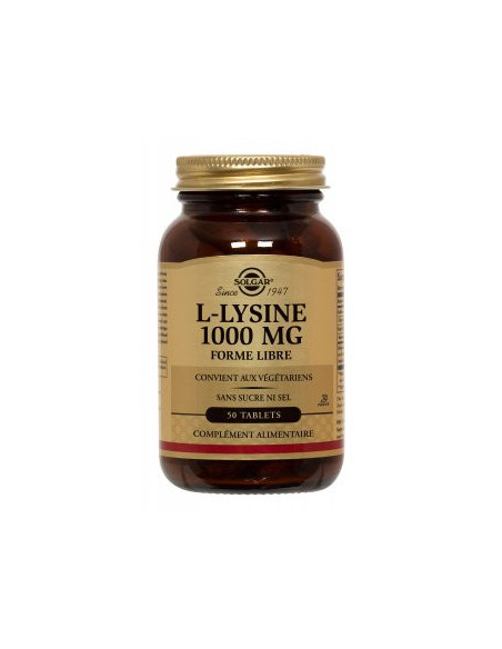Solgar L Lysine 1000mg - 50 gélules