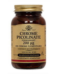 Solgar Chrome Picolinate 200µg - 90 gélules