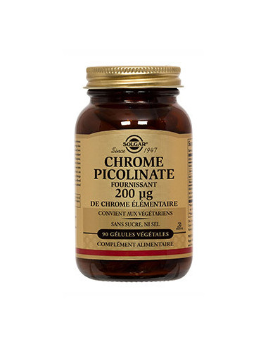 Solgar Chrome Picolinate 200µg - 90 gélules