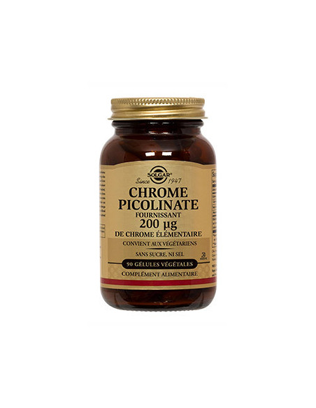 Solgar Chrome Picolinate 200µg - 90 gélules