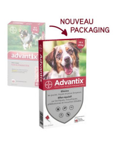 Advantix Chien moyen 10-25kg - 4 pipettes
