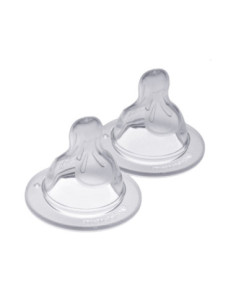 Tétine en silicone Silk Teat débit X (liquide épais) - 2 tétitnes