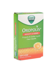 Oropolis Coeur Liquide Gelée Royale Citron  - 16 pastilles