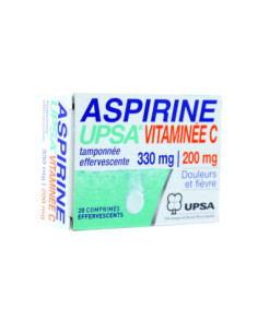 ASPIRINE UPSA VITAMINEE C TAMPONNEE EFFERVESCENTE, comprimé effervescent sécable - 2 x 10 comprimés