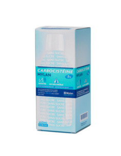 CARBOCISTEINE MYLAN 5% ADULTES, solution buvable édulcorée au maltitol liquide et au sorbitol - 200 ml