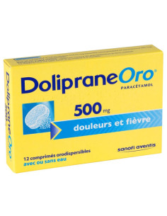 DOLIPRANEORO 500 mg, comprimé orodispersible - 12  comprimés