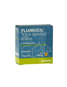 FLUIMUCIL EXPECTORANT ACETYLCYSTEINE 200 mg ADULTES, granulés pour solution buvable en sachet - 18 sachets