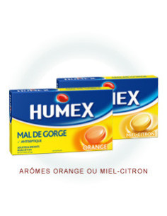 HUMEX MAL DE GORGE MIEL CITRON 20 mg, pastille - 24 pastilles