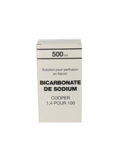 BICARBONATE DE SODIUM COOPER 1,4 %, solution pour perfusion en flacon  Encadré - 250ml 2