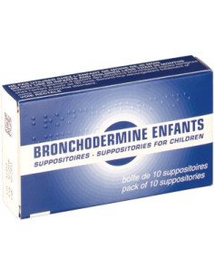 BRONCHODERMINE ENFANTS, suppositoire - 10 suppositoires