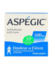 ASPEGIC 500 mg, poudre pour solution buvable en sachet-dose - 20x1023mg 2