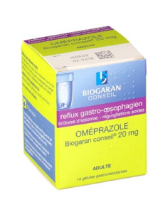 OMEPRAZOLE BIOGARAN CONSEIL 20 mg, gélule gastro-résistante - 14 gélules
