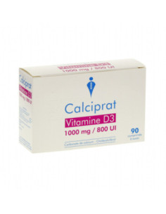 CALCIPRAT VITAMINE D3 1000 mg/800 UI, comprimé à sucer - 30 comprimés 2