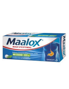 MAALOX MAUX D'ESTOMAC , comprimé à croquer - 40 comprimés