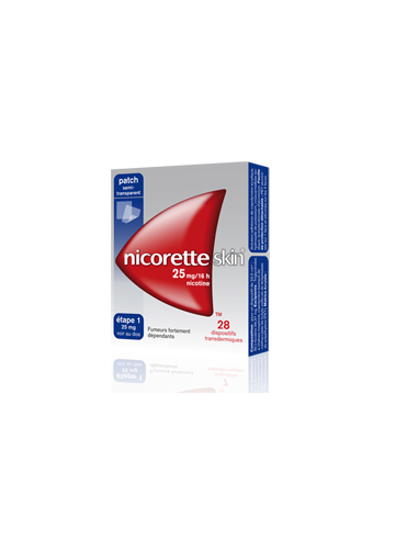 NICORETTESKIN 25 mg/16 heures, dispositifs transdermiques - 7 patchs