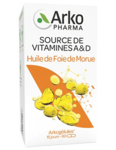 Arkogélules Huile de Foie de Morue - 60 gélules