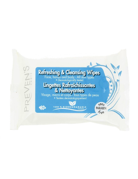Lingettes Antiseptiques  RAFRAICHISSANTE - 10 lingettes.