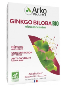 ARKOFLUIDES® Mémoire – Concentration BIO - 20 ampoules