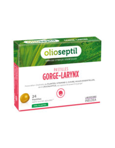 OLIOSEPTIL® PASTILLES Gorge-Larynx Miel-Plantes - 24 pastilles