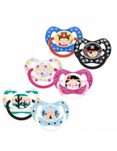Sucette Physiologique Silicone +18 Mois "DUO FILLE" N°P51 - 2 unités