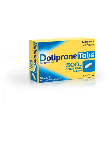 DOLIPRANETABS 500 mg - 16 comprimés pelliculés