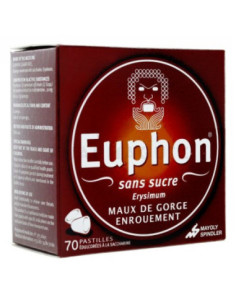 EUPHON SANS SUCRE, 70 pastilles édulcorées à la saccharine