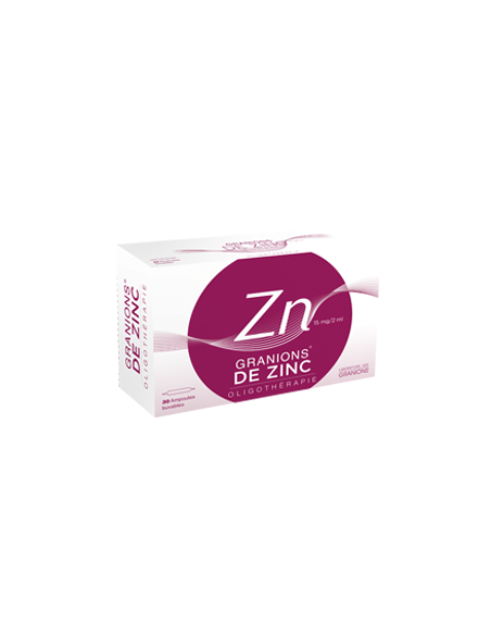 GRANIONS DE ZINC 15 mg/2 ml, solution buvable en ampoule - 30x2ml