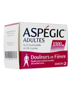 ASPEGIC ADULTES 1000 mg, poudre pour solution buvable en sachet-dose - 15 sachets 2