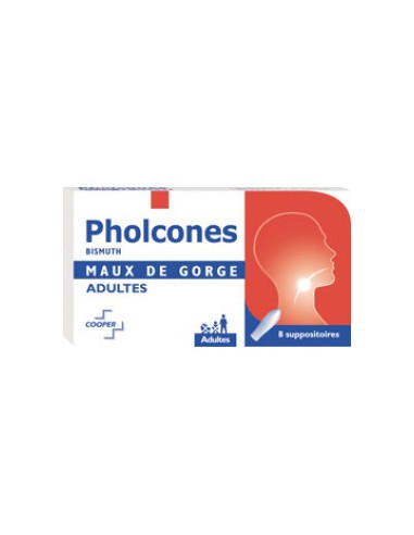 PHOLCONES BISMUTH ADULTES - 8 suppositoires