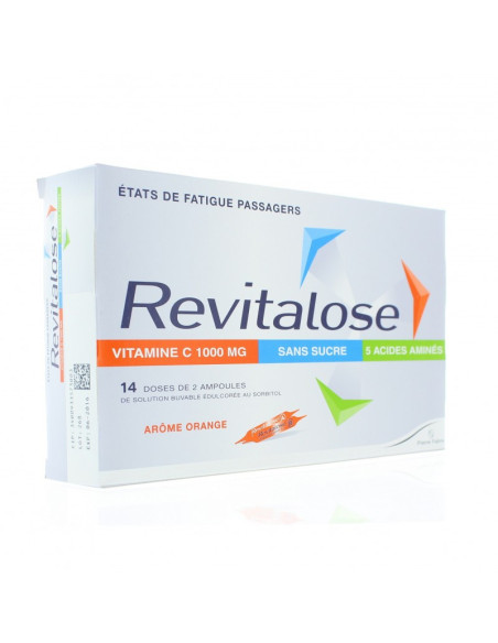 REVITALOSE SANS SUCRE, solution buvable édulcorée au sorbitol - 14x5ml