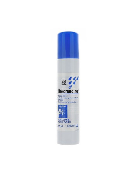 HEXOMEDINE 1 POUR MILLE, solution pour pulvérisation cutanée en flacon pressurisé - 75ml