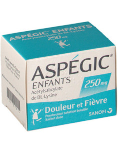 ASPEGIC ENFANTS 250, poudre pour solution buvable en sachet-dose - 20 sachets