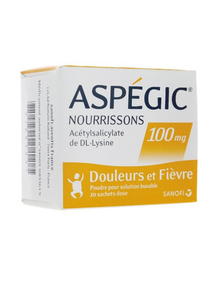 ASPEGIC ENFANTS 250, poudre pour solution buvable en sachet-dose - 20 sachets