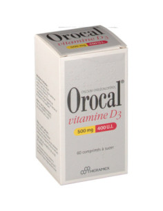 OROCAL VITAMINE D3 500 mg/400 U.I. - 180 comprimés à sucer 2