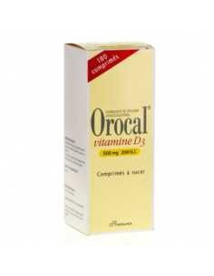 OROCAL VITAMINE D3 500 mg/200 UI - 60 comprimés à sucer 2