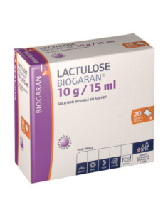LACTULOSE BIOGARAN 10 g/15 ml, solution buvable en sachet - 20x15ml