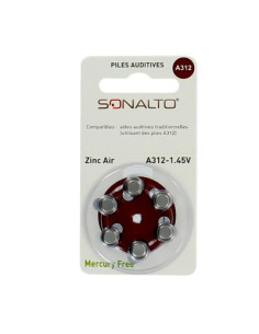 SONALTO A312 - 6 piles auditives