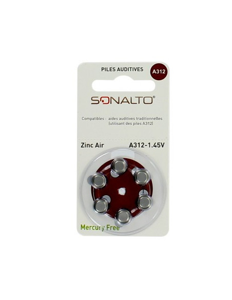 SONALTO A312 - 6 piles auditives
