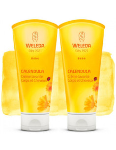 Weleda Bébé Crème Lavante Calendula Corps et Cheveux - Lot de 2 x 200 ml