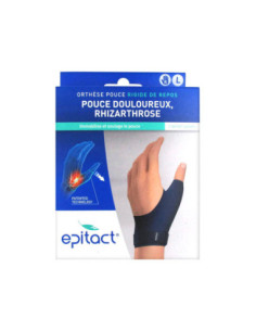 Epitact Orthèse Pouce Rigide de Repos Pouce Douloureux Rhizarthrose Main Droite - Taille : L