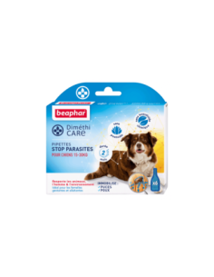 BEAPHAR Diméthicare Stop Parasites Pour Chiens De 15Kg A 30Kg - 6 Pipettes