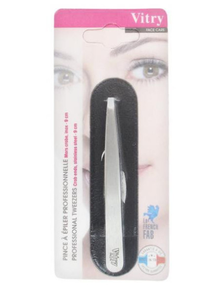 Vitry Pince à Epiler Professionnelle Mors Crabe Inox 9 cm