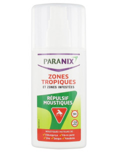 Paranix Répulsif Moustiques Zones Tropiques et Zones Infestées - 90ml