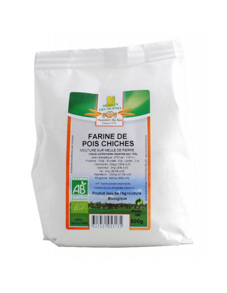 Moulin des Moines Farine de Pois Chiche Bio - 500g