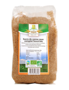Moulin des Moines Sucre de Canne Roux Complet Foncé Bio - 500g