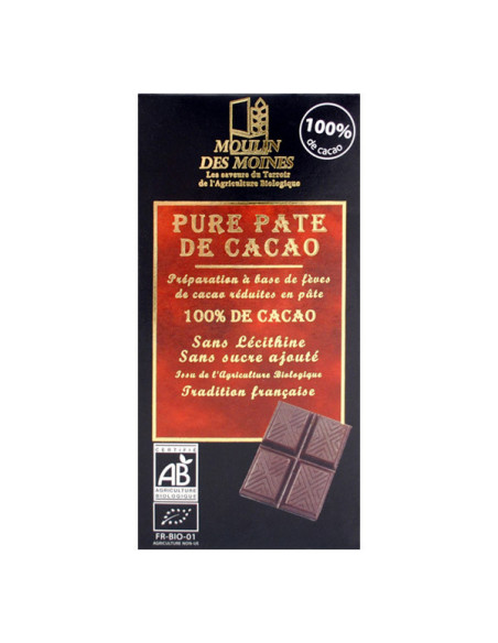 Moulin des Moines Pure Pate de Cacao - 100g