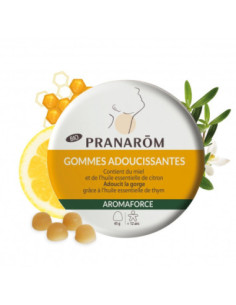 Pranarôm Aromaforce Gommes Adoucissantes Miel/Citron Bio - 45g